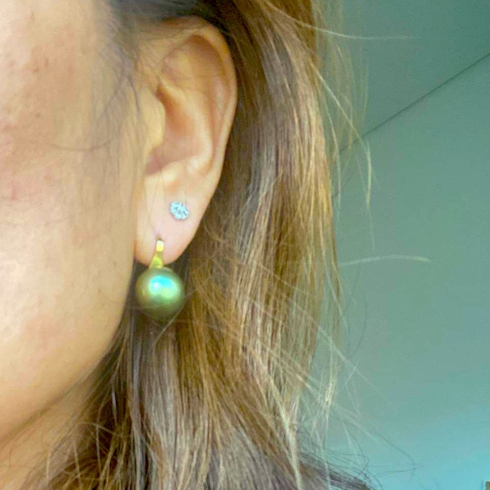 Natural South Sea Pearls in 14k gold